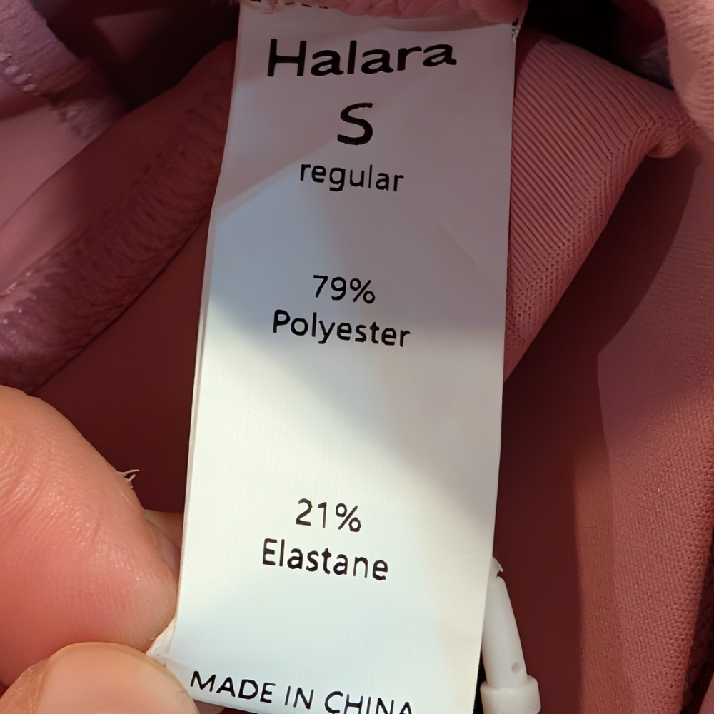 Nwt! Halara High Waisted Side Pocket Straight Leg Work Pants, Candy Pink - Picture 9 of 10
